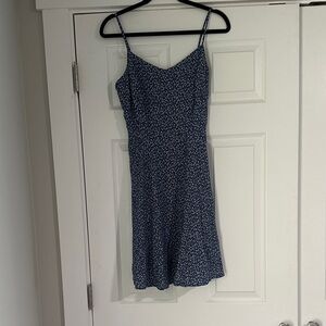 Old Navy Navy Blue Floral Slip Dress